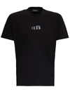 DSQUARED2 ICON T-SHIRT IN BLACK JERSEY,S79GC0018S23009984