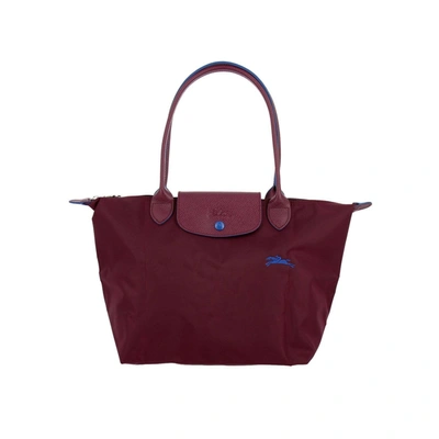 Longchamp In Nylon In Plum