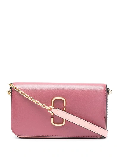 Marc Jacobs Double-j Logo Crossbody Bag In Pink