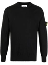 STONE ISLAND LOGO PATCH KNITTED JUMPER