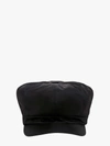 Prada Re-nylon Triangle Logo Newsboy Cap In Black