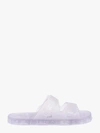 Gcds Purple Transparent Rubber Slider Sandals In White