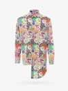 Gcds Patchwork-print Asymmetric Shirt In Multicolor