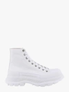 Alexander Mcqueen Tread Slick Suede Boots In White