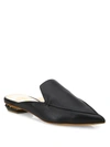 Nicholas Kirkwood Women's Beya Flat Leather Mules In Black