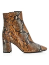 AQUATALIA WOMEN'S POSEY SNAKESKIN-EMBOSSED LEATHER ANKLE BOOTS,0400011427438
