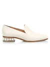 Nicholas Kirkwood Women's Casati Faux Pearl Croc-embossed Leather Loafers In White