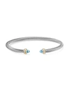 David Yurman Cable 18k Yellow Gold, Sterling Silver & Gemstone Bracelet