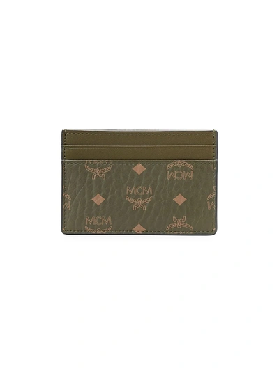 Mcm Visetos Original Card Case In Cognac