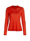 AKRIS SEAMLESS CASHMERE & SILK LONG-SLEEVE PULLOVER TOP,400012896551