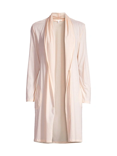 Skin Coleen Pima Cotton Jersey Robe In Dusty Pink