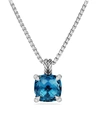 David Yurman Women's Châtelaine® Pendant Necklace With Gemstone & Diamonds/11mm In Silver