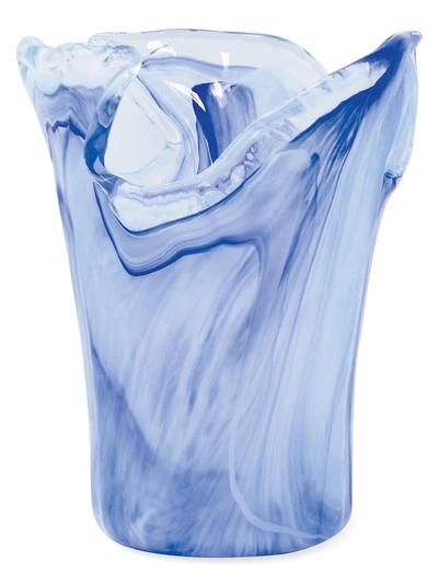 Vietri Onda Glass Small Ceramic Vase In Cobalt