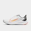 Nike Women's Air Zoom Winflo 7 Running Sneakers From Finish Line In White/sail/light Voltage Yellow Ii/bright Mango