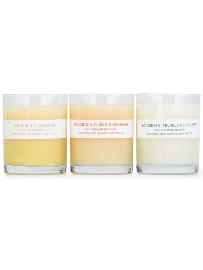 A.p.c. Scented Candle Set In Neutrals