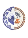 Seletti Hybrid Isaura Printed Porcelain Soup Plate 25.4cm In Blue