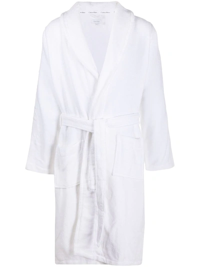 Calvin Klein 毛圈布浴袍 In White