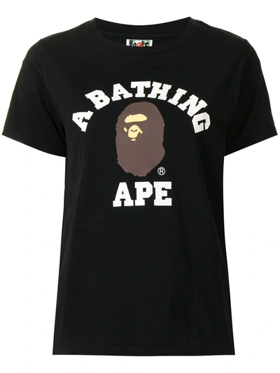 A Bathing Ape Ape 学院风t恤 In Black