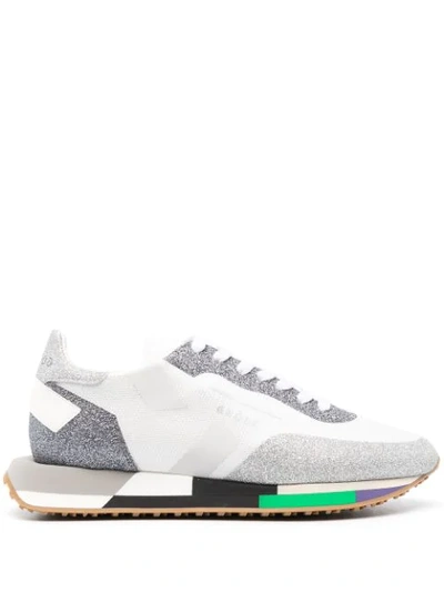 Ghoud Colour-block Panelled Low-top Trainers In White
