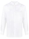Comme Des Garçons Shirt Pointed-collar Cotton Shirt In White