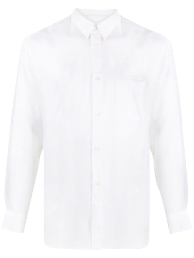 Comme Des Garçons Shirt Pointed-collar Cotton Shirt In White