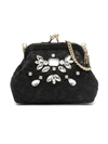 DOLCE & GABBANA CRYSTAL-EMBELLISHED LACE BAG