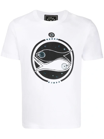 10 Corso Como Pisces Print T-shirt In White