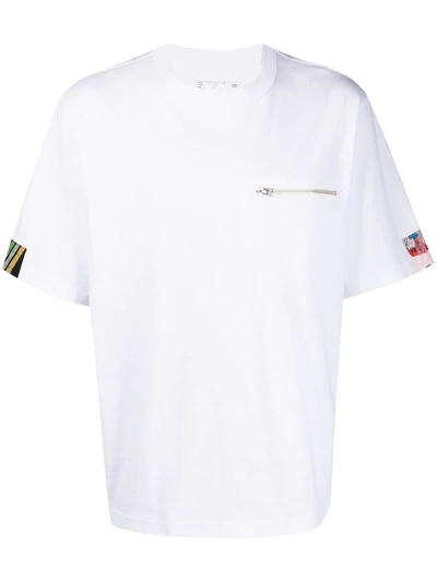 Sacai Panelled T-shirt In White