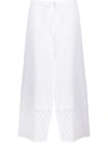 LA PERLA BRODERIE ANGLAISE TRIM CROPPED TROUSERS