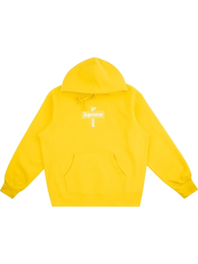 Supreme Cross Box Logo Hoodie In Yellow