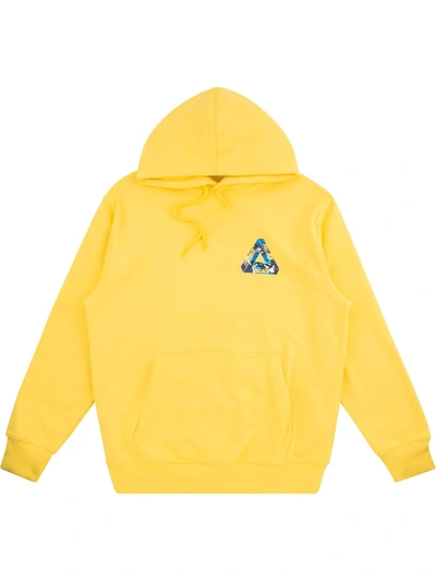 Palace Tri-camo-print Hoodie In Yellow