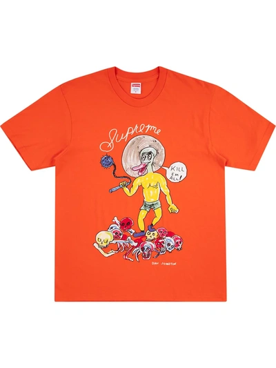 Supreme Kill Em All T-shirt In Orange