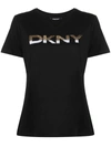 DKNY SEQUIN-LOGO T-SHIRT