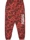 A BATHING APE X RUSSELL ATHLETIC COLOR CAMO TRACK PANTS