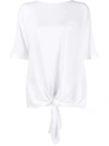 Fabiana Filippi Knotted Short-sleeved T-shirt In White
