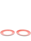 Ann Deumelemeester X Serax Pair Of Shadow Print Plates In Red