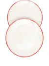 Ann Deumelemeester X Serax Set Of Two Porcelain Plates In White