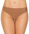 Calvin Klein Invisibles Thong In Sandalwood