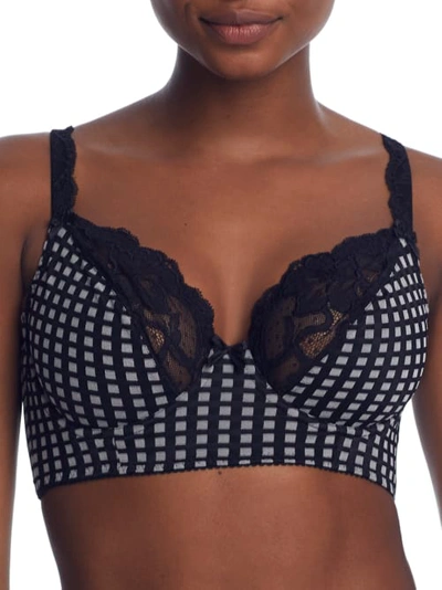 Prima Donna Madison Plunge Longline Bra In Crystal Black