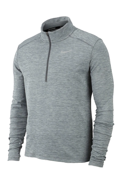 Nike Pacer Dri-fit Half Zip Long Sleeve Running Shirt In Irngry/refsil