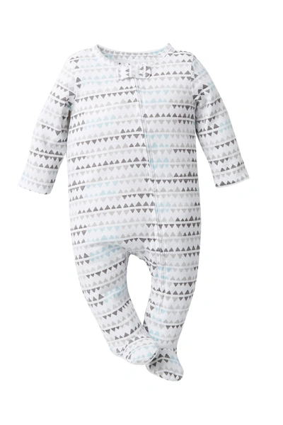 Aden + Anais Babies' Triangle Long Sleeve One Piece In Mini Triangle