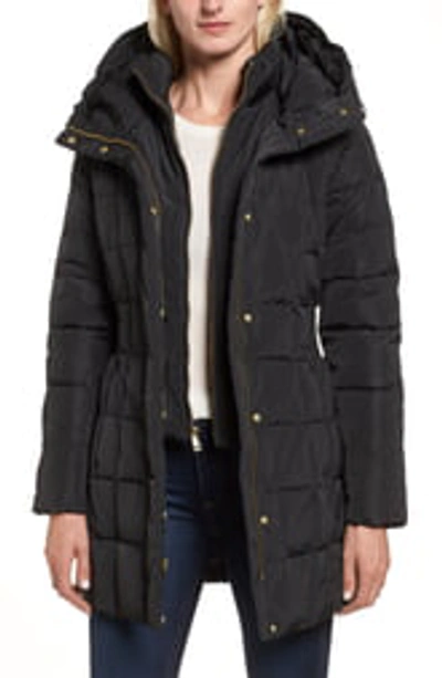 Cole Haan Signature Cole Haan Hooded Down & Feather Jacket In Black