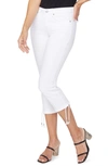 Nydj Capri Jeans W/ Drawcord Hem In Optic Whit