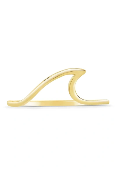 Sterling Forever 14k Gold Vermeil Polished Wave Ring