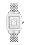 Michele Women's Deco Ii 32mm Stainless Steel & Diamond Bracelet Watch