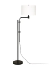 ADDISON AND LANE POLLY HEIGHT-ADJUSTABLE BLACKENED BRONZE FLOOR LAMP,810325033702