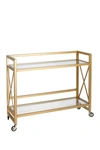 Addison And Lane Holly Brass Finish Bar Cart