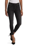 L'agence Marguerite Velvet High Rise Skinny Pants In Faded Carbon