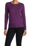 Quinn Cashmere Crew Neck Sweater In Wineberry