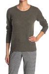 Quinn Cashmere Crew Neck Sweater In Olive